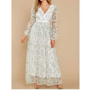 Embroidered Floral Detail Dress
